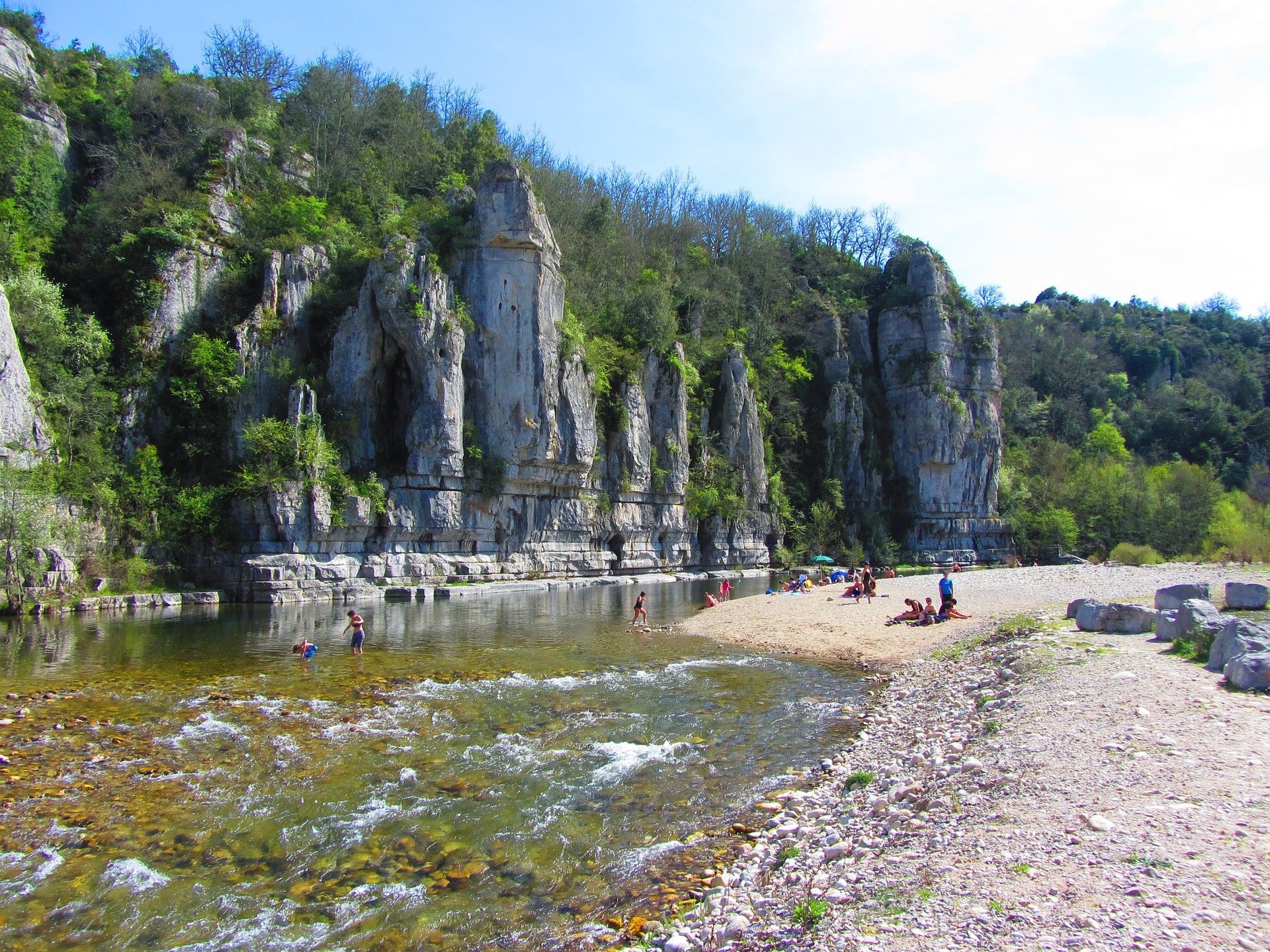 camping bord de rivière en Ardèche